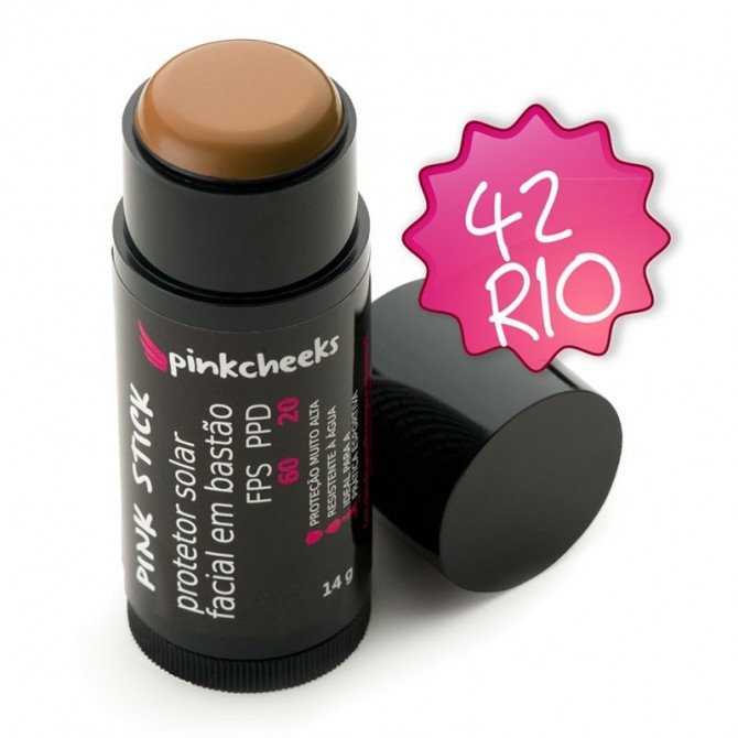 Pinkcheeks Protetor Solar Facial Pink Stick 42Km Rio